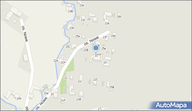 Nowy Targ, Osiedle Nowe, 22, mapa Nowego Targu