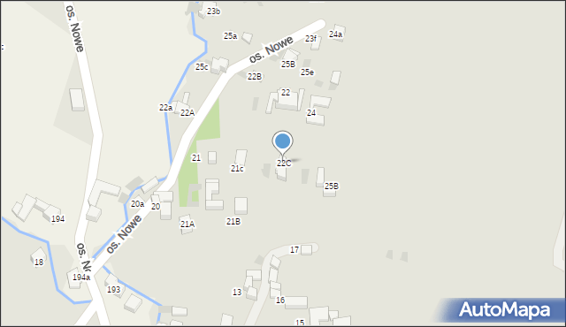 Nowy Targ, Osiedle Nowe, 22C, mapa Nowego Targu