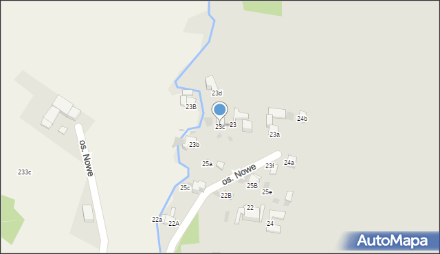 Nowy Targ, Osiedle Nowe, 23c, mapa Nowego Targu