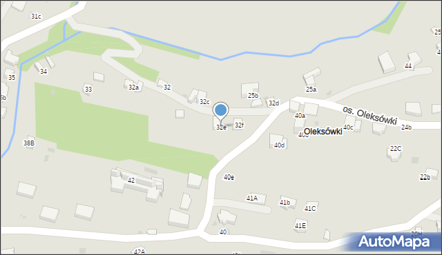 Nowy Targ, Osiedle Oleksówki, 32e, mapa Nowego Targu