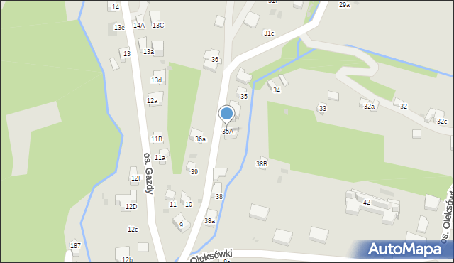 Nowy Targ, Osiedle Oleksówki, 35A, mapa Nowego Targu