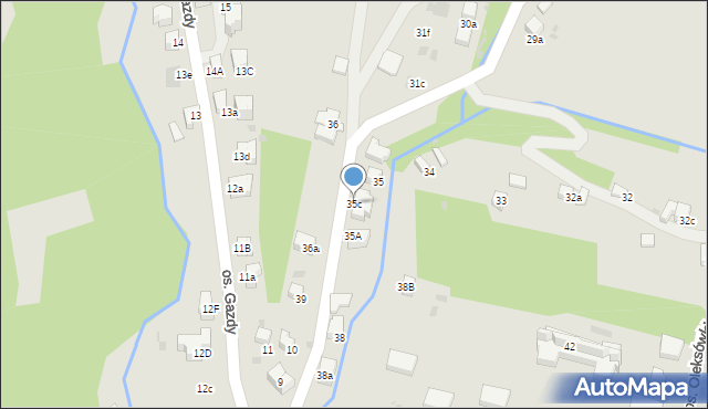 Nowy Targ, Osiedle Oleksówki, 35c, mapa Nowego Targu