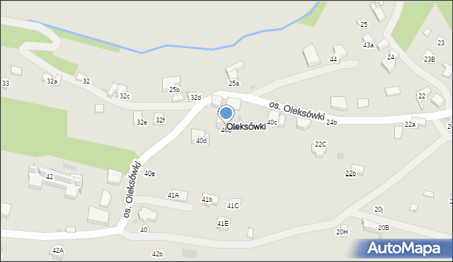 Nowy Targ, Osiedle Oleksówki, 40b, mapa Nowego Targu