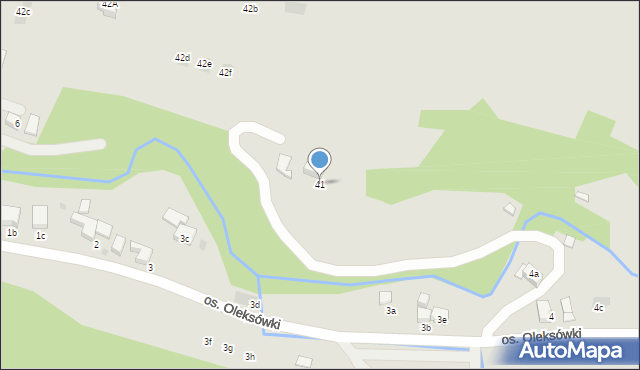 Nowy Targ, Osiedle Oleksówki, 41, mapa Nowego Targu