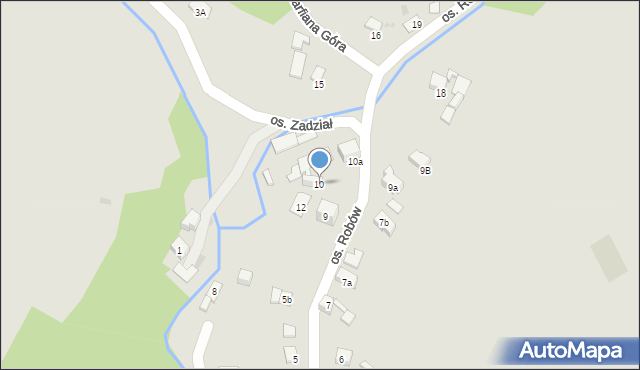 Nowy Targ, Osiedle Robów, 10, mapa Nowego Targu