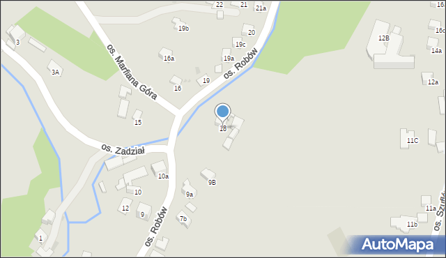 Nowy Targ, Osiedle Robów, 18, mapa Nowego Targu