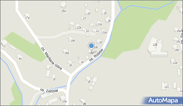 Nowy Targ, Osiedle Robów, 19a, mapa Nowego Targu