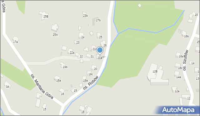 Nowy Targ, Osiedle Robów, 21a, mapa Nowego Targu