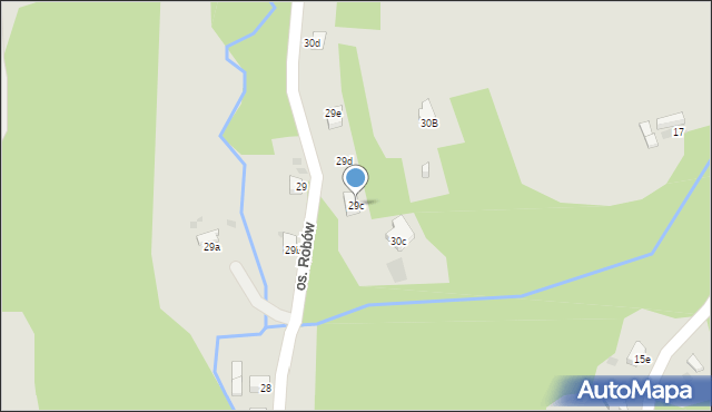 Nowy Targ, Osiedle Robów, 29c, mapa Nowego Targu