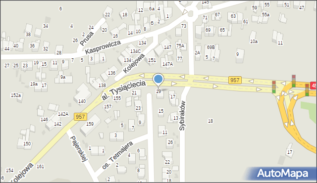 Nowy Targ, Osiedle Tetmajera, 19, mapa Nowego Targu