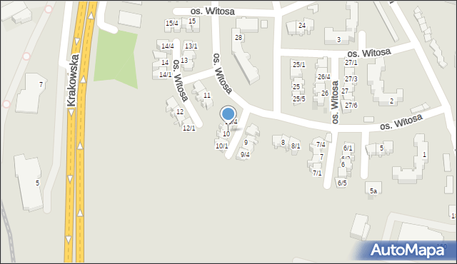 Nowy Targ, Osiedle Witosa Wincentego, 10/3, mapa Nowego Targu