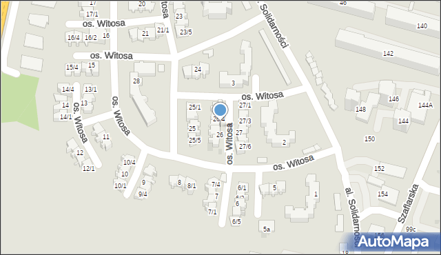 Nowy Targ, Osiedle Witosa Wincentego, 26/3, mapa Nowego Targu