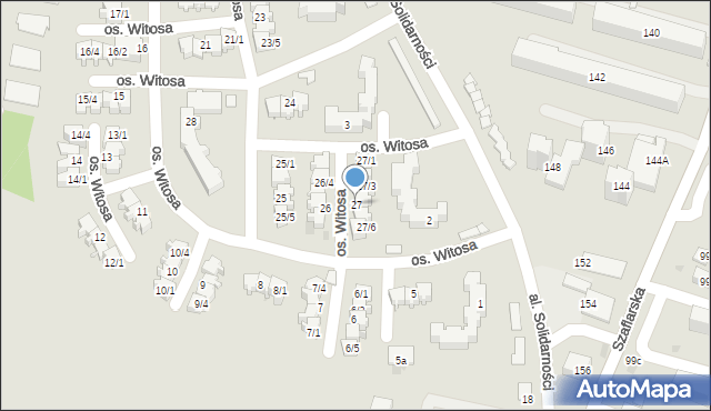 Nowy Targ, Osiedle Witosa Wincentego, 27, mapa Nowego Targu