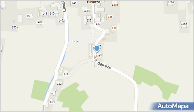 Ochotnica Dolna, Osiedle Bibiarze, 137b, mapa Ochotnica Dolna