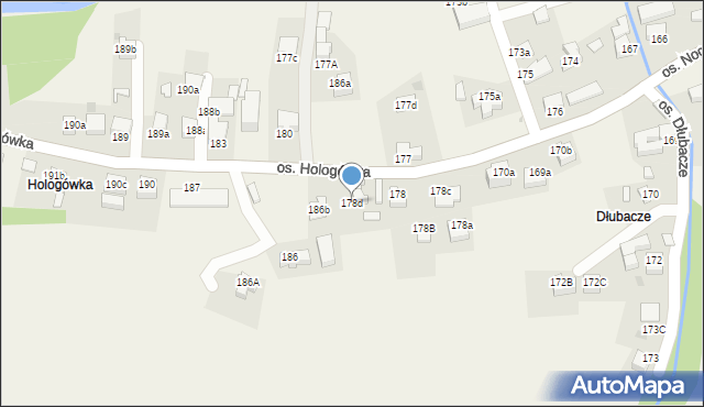 Ochotnica Dolna, Osiedle Hologówka, 178d, mapa Ochotnica Dolna