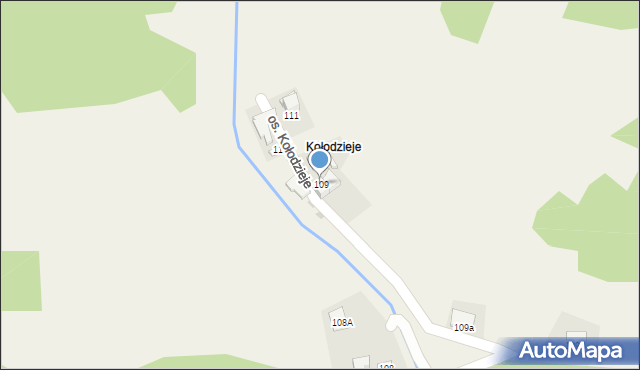 Ochotnica Dolna, Osiedle Kołodzieje, 109, mapa Ochotnica Dolna