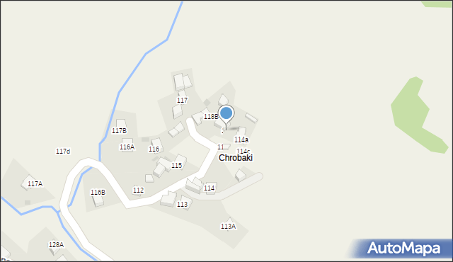 Ochotnica Dolna, Osiedle Młynne, 118, mapa Ochotnica Dolna