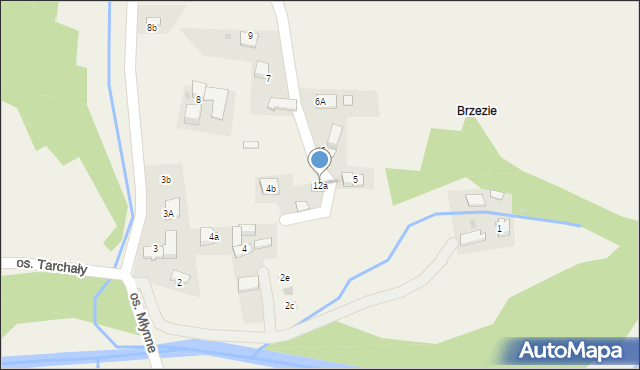 Ochotnica Dolna, Osiedle Młynne, 12a, mapa Ochotnica Dolna