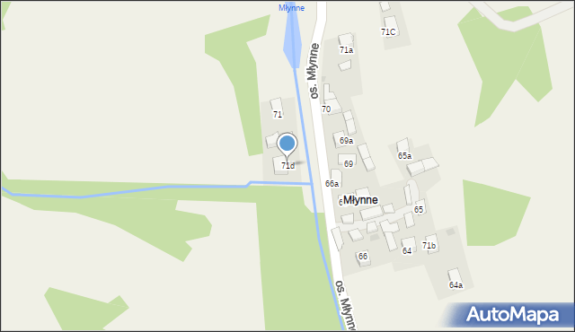 Ochotnica Dolna, Osiedle Młynne, 71d, mapa Ochotnica Dolna