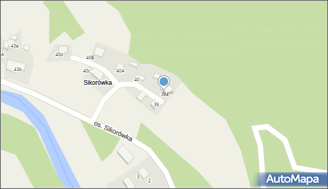 Ochotnica Dolna, Osiedle Sikorówka, 39a, mapa Ochotnica Dolna