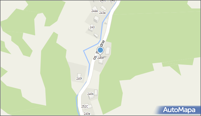 Ochotnica Dolna, Osiedle Skrodne, 240d, mapa Ochotnica Dolna