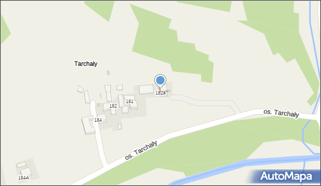 Ochotnica Dolna, Osiedle Tarchały, 182a, mapa Ochotnica Dolna
