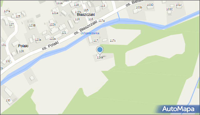 Ochotnica Górna, Osiedle Błaszczaki, 114a, mapa Ochotnica Górna