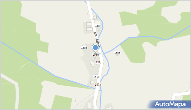 Ochotnica Górna, Osiedle Jamne, 158b, mapa Ochotnica Górna