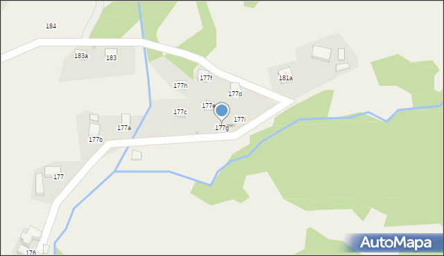 Ochotnica Górna, Osiedle Jamne, 177g, mapa Ochotnica Górna