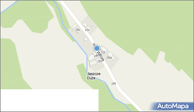 Ochotnica Górna, Osiedle Jaszcze, 265a, mapa Ochotnica Górna