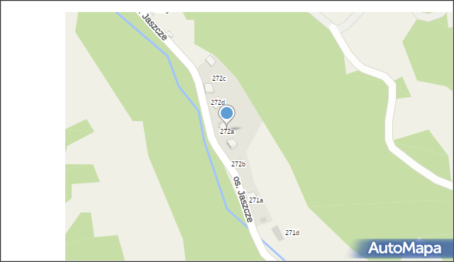 Ochotnica Górna, Osiedle Jaszcze, 272a, mapa Ochotnica Górna