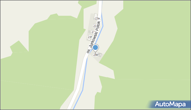 Ochotnica Górna, Osiedle Jurkowski Potok, 23b, mapa Ochotnica Górna