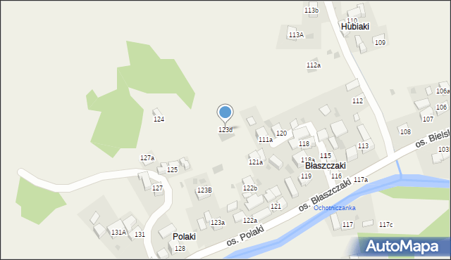 Ochotnica Górna, Osiedle Polaki, 123d, mapa Ochotnica Górna