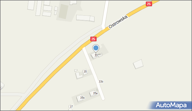 Ociąż, Ostrowska, 33, mapa Ociąż