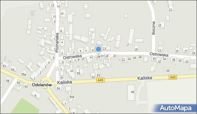 Odolanów, Ostrowska, 16, mapa Odolanów