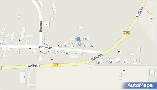 Odolanów, Ostrowska, 31, mapa Odolanów