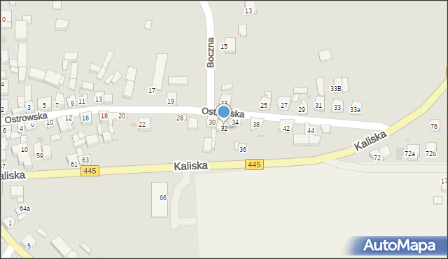 Odolanów, Ostrowska, 32, mapa Odolanów