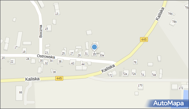 Odolanów, Ostrowska, 33, mapa Odolanów