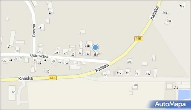 Odolanów, Ostrowska, 33a, mapa Odolanów