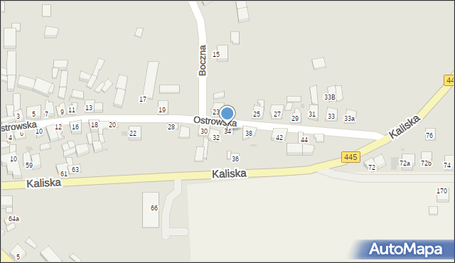Odolanów, Ostrowska, 34, mapa Odolanów