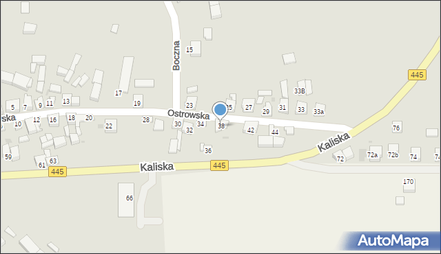 Odolanów, Ostrowska, 38, mapa Odolanów