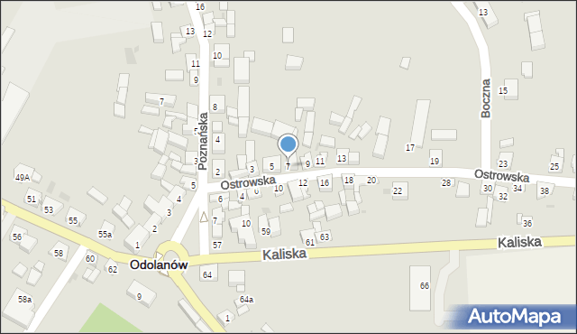 Odolanów, Ostrowska, 7, mapa Odolanów