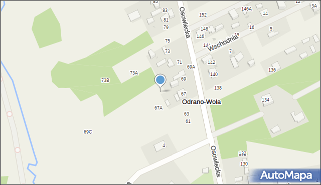 Odrano-Wola, Osowiecka, 69A, mapa Odrano-Wola