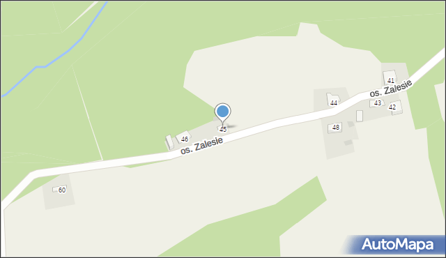 Okocim, Osiedle Zalesie, 45, mapa Okocim