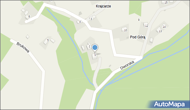 Okrajnik, Osiedle Palarzówka, 1, mapa Okrajnik