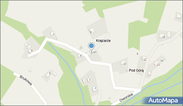 Okrajnik, Osiedle Palarzówka, 3, mapa Okrajnik