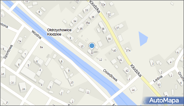 Ołdrzychowice Kłodzkie, Osiedlowa, 11, mapa Ołdrzychowice Kłodzkie