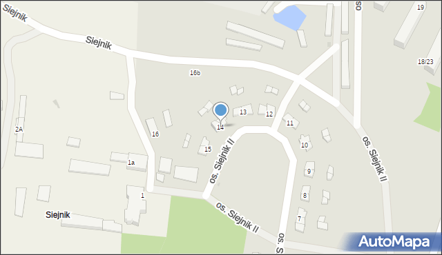 Olecko, Osiedle Siejnik II, 14, mapa Olecko