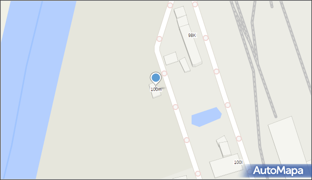 Opole, Oświęcimska, 100m, mapa Opola