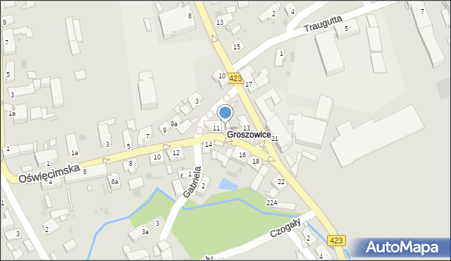 Opole, Oświęcimska, 11a, mapa Opola